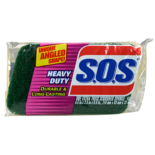 S.O.S Heavy Duty Scrubber Sponge Pack of 12 1 Count 